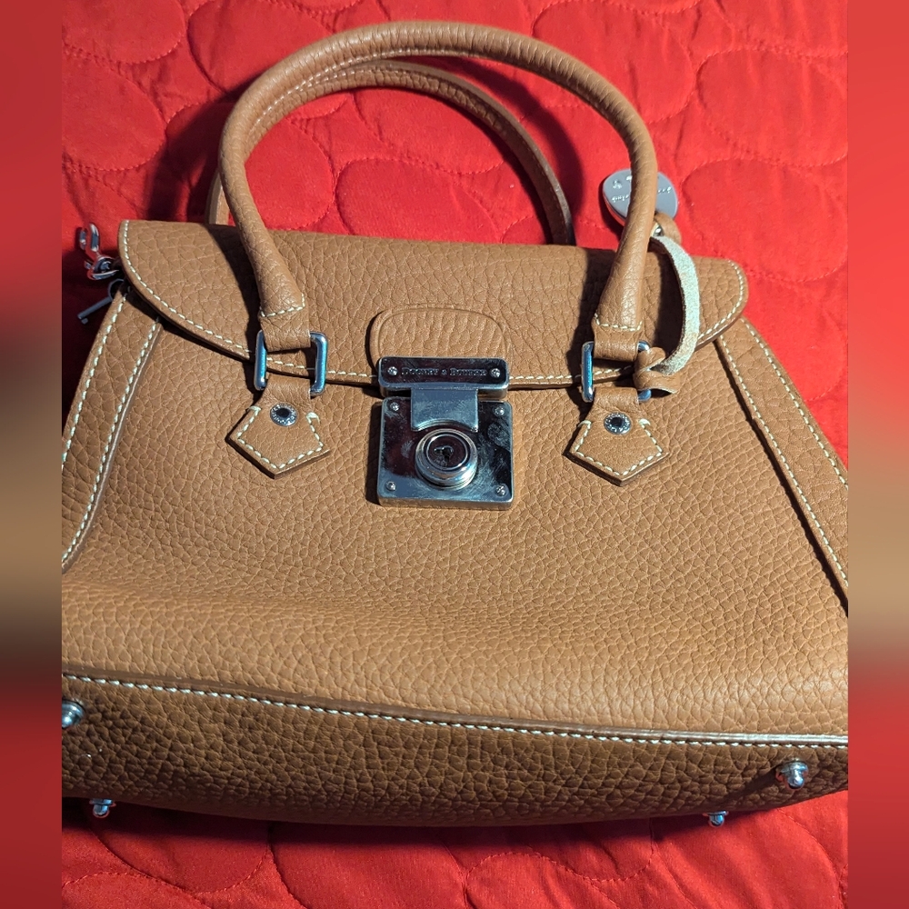 Dooney & Bourke Tan Pebbled Leather Satchel